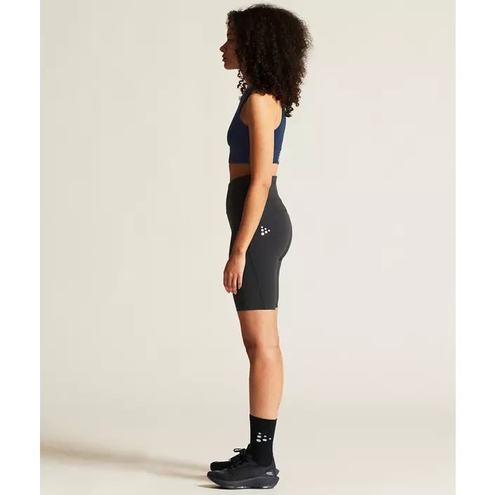 Craft Rush short women's tights, Black, large image number 4