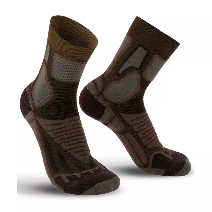 Worik Sport Pro socks, Brown/Black, large image number 0