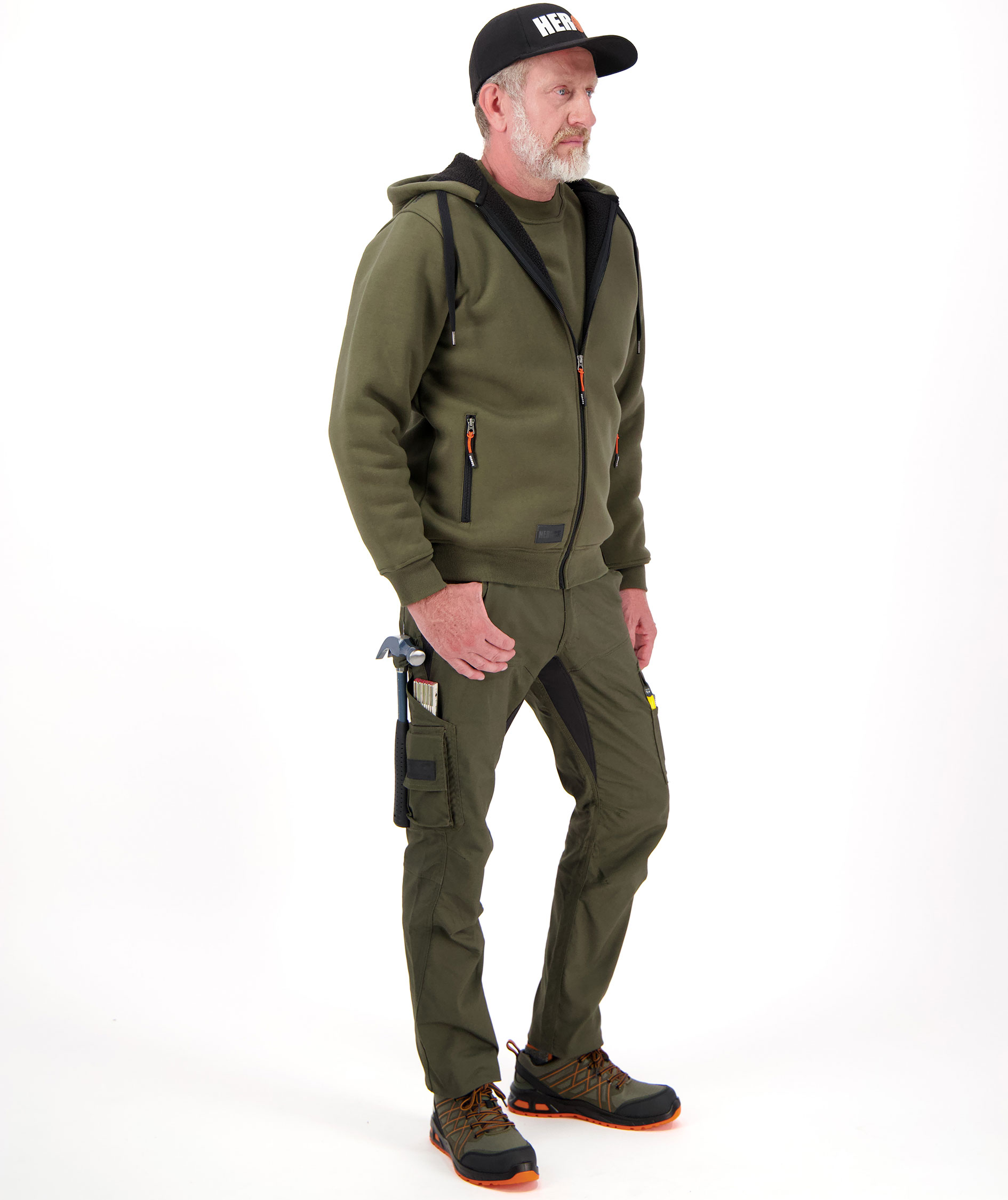 HEROCK Torex servicebukser, Dark Khaki/Black