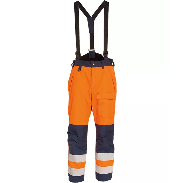 Tranemo CE-ME shell trousers, Hi-vis Orange/Marine, large image number 0