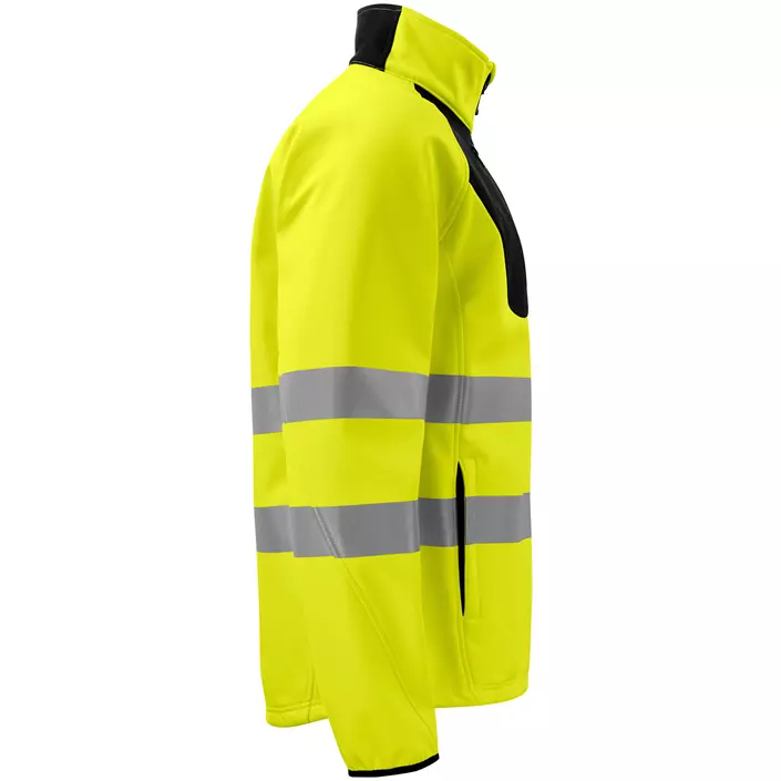 ProJob softshelljakke 6432, Hi-vis Gul/Svart, large image number 2