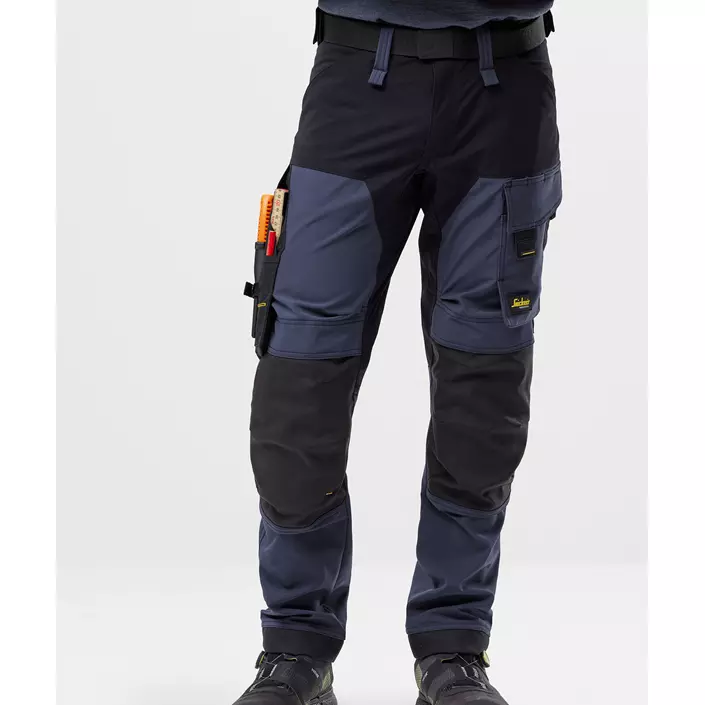 Snickers AllroundWork arbetsbyxa 6375 full stretch, Navy/black, large image number 2
