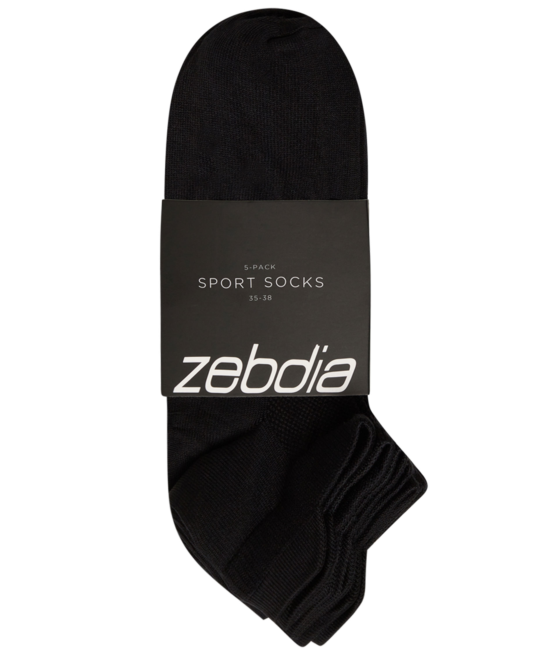 Zebdia 5-pack women's running socks, Black, large image number 2