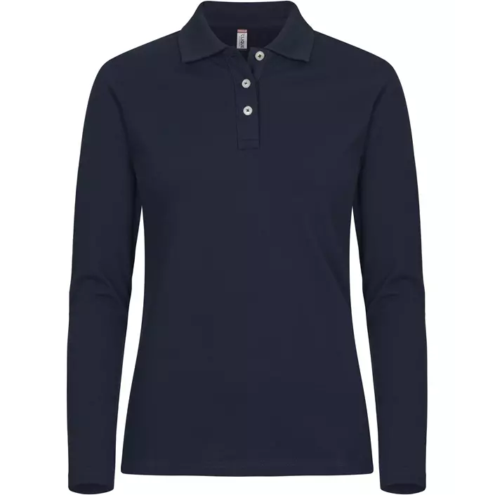 Clique Premium langärmliges damen Poloshirt, Dunkel Marine, large image number 0