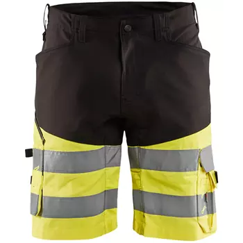 Blåkläder work shorts, Black/Hi-Vis Yellow