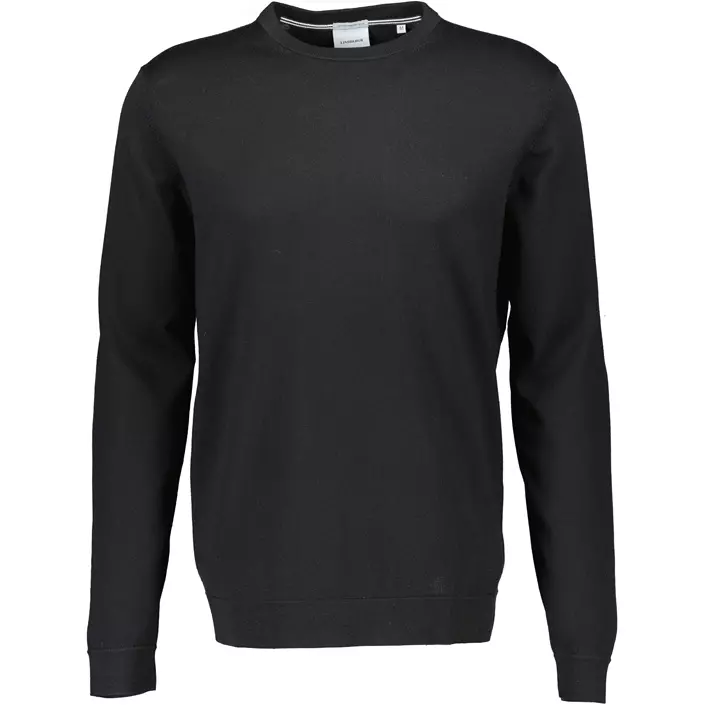 Lindbergh stickad tröja med merinoull, Black, large image number 0