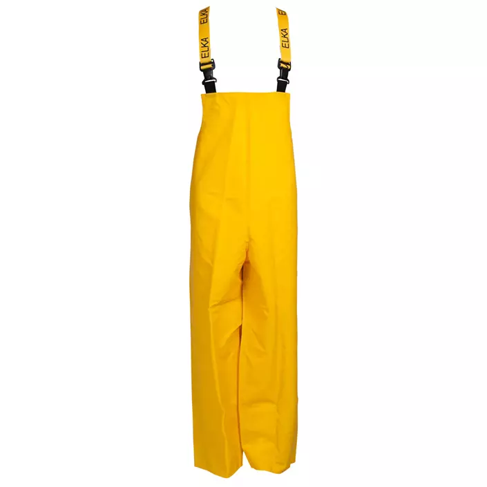 Elka PVC Light rain bib and brace trousers, Yellow, large image number 0