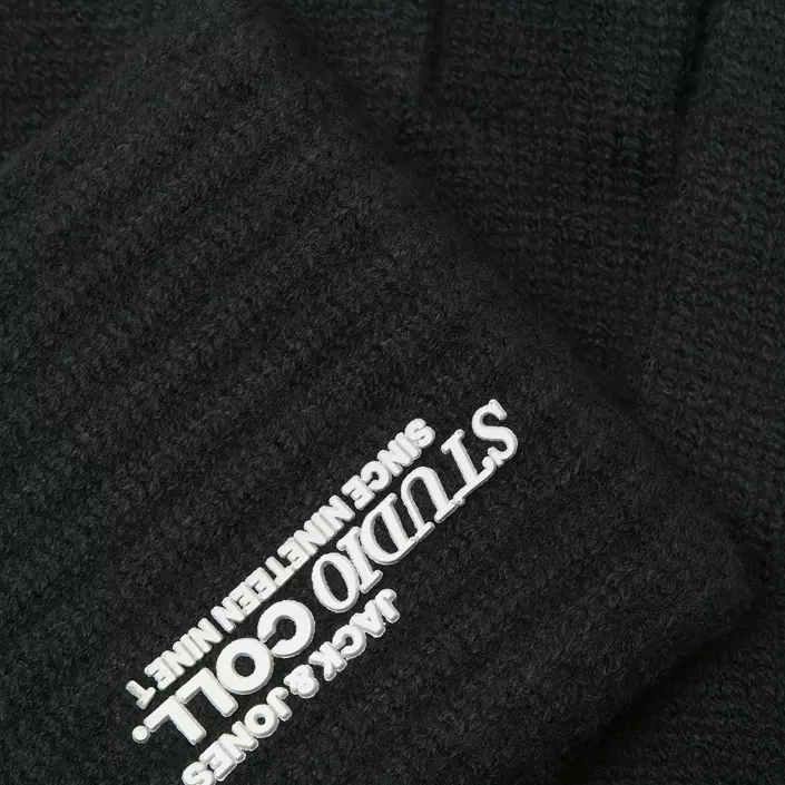 Jack & Jones JACCOLL strikhandsker, Black, Black, large image number 1