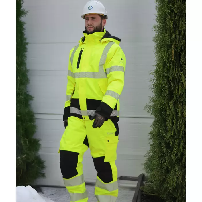 Lyngsøe vinterjacka full stretch, Varsel Gul/Svart, large image number 1