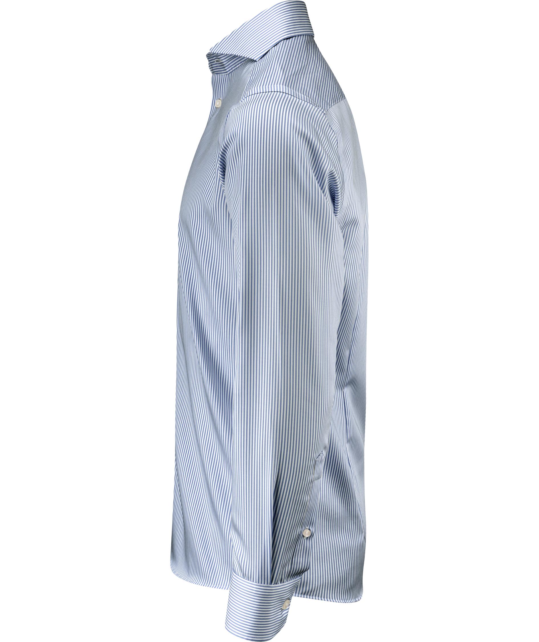 J. Harvest & Frost Twill Yellow Bow 50 regular fit skjorte, Navy/Stripe, large image number 2