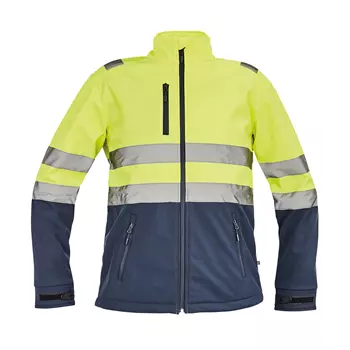 Cerva Granada softshell jacket, Hi-vis Yellow/Marine