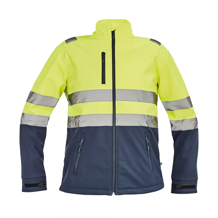 Cerva Granada softshell jacket, Hi-vis Yellow/Marine, large image number 0