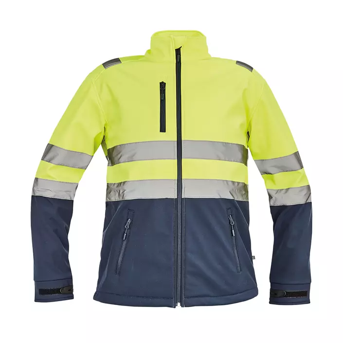 Cerva Granada softshell jacket, Hi-vis Yellow/Marine, large image number 0