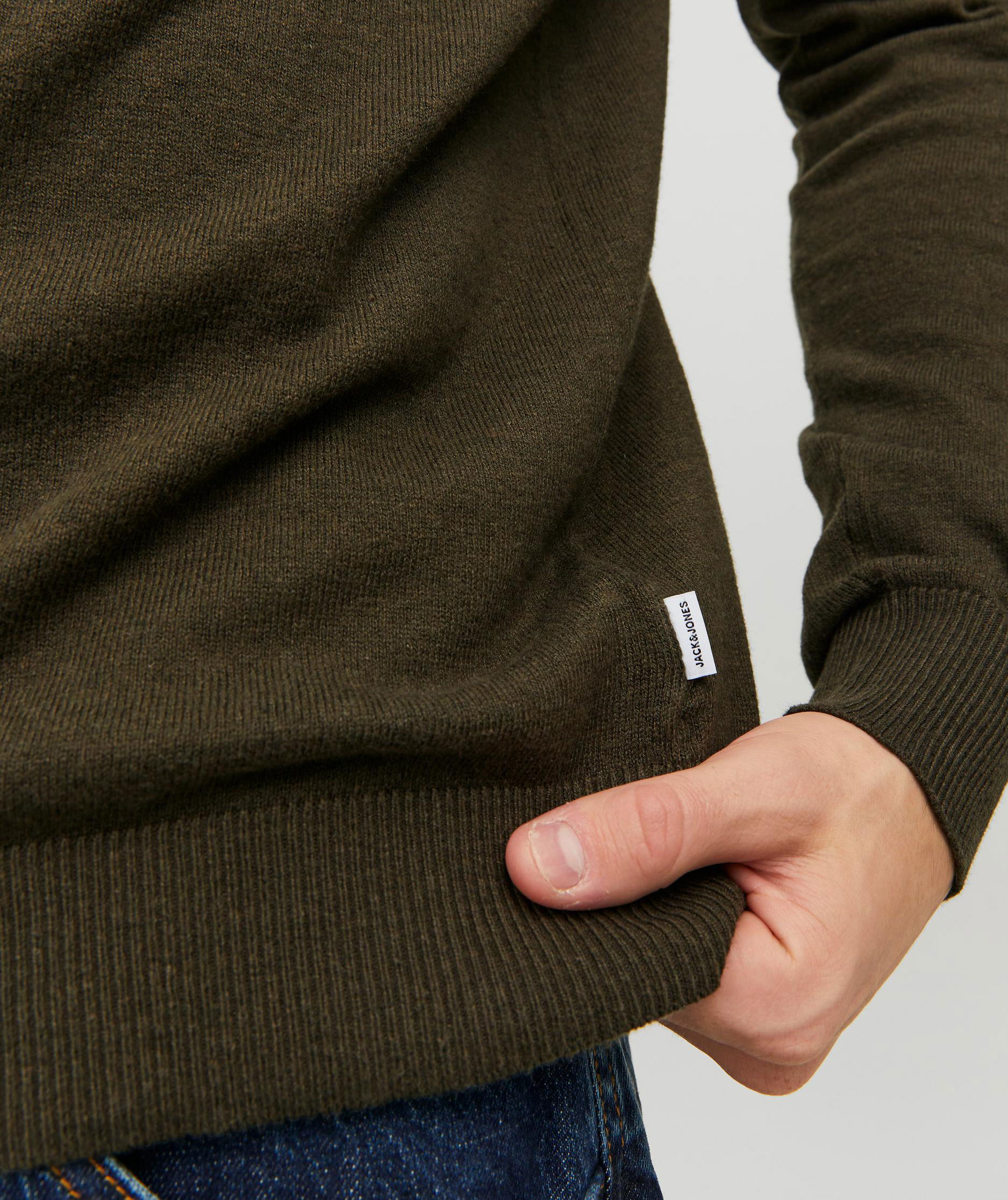 Jack & Jones JJEEMIL striktr&oslash;je, Olive Night Melange, large image number 5