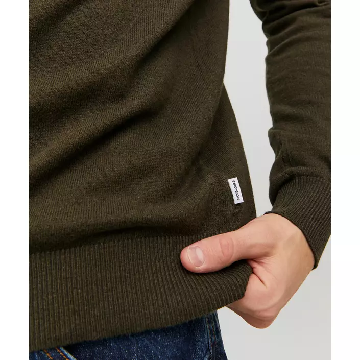 Jack & Jones JJEEMIL striktrøje, Olive Night Melange, large image number 5