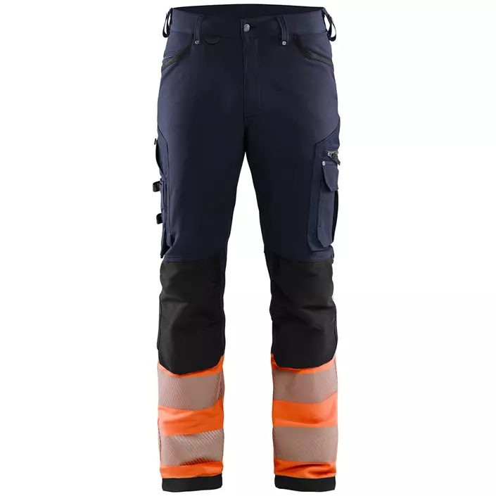 Blåkläder arbeidsbukse full stretch, Marine/Hi-Vis Oransje, large image number 0