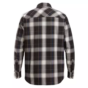 Snickers AllroundWork quilted flannel shirt 8522, Black/Off-White