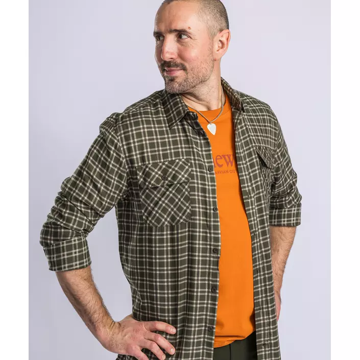 Pinewood Lappland skjorte med uld, Moss Green/Light Khaki, large image number 10