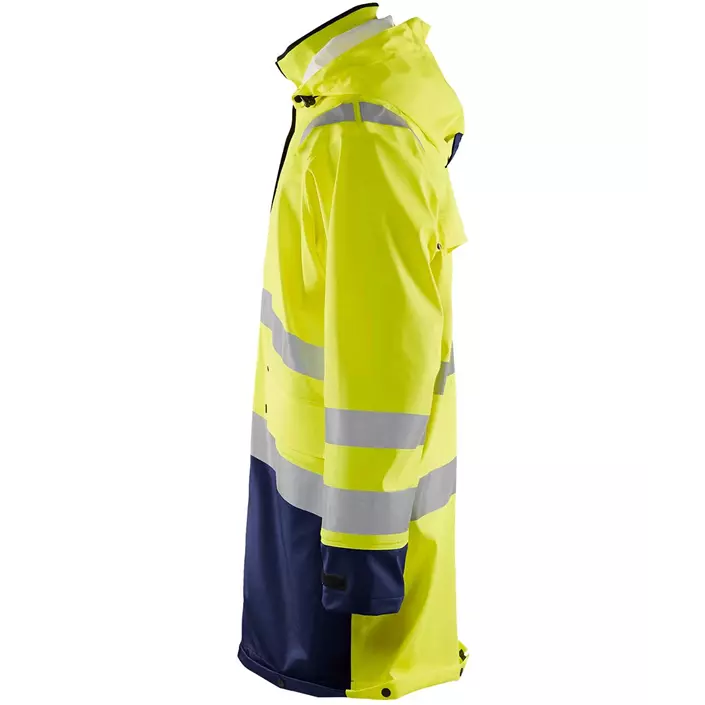 Blåkläder lang regnfrakk, Hi-vis gul/marineblå, large image number 3