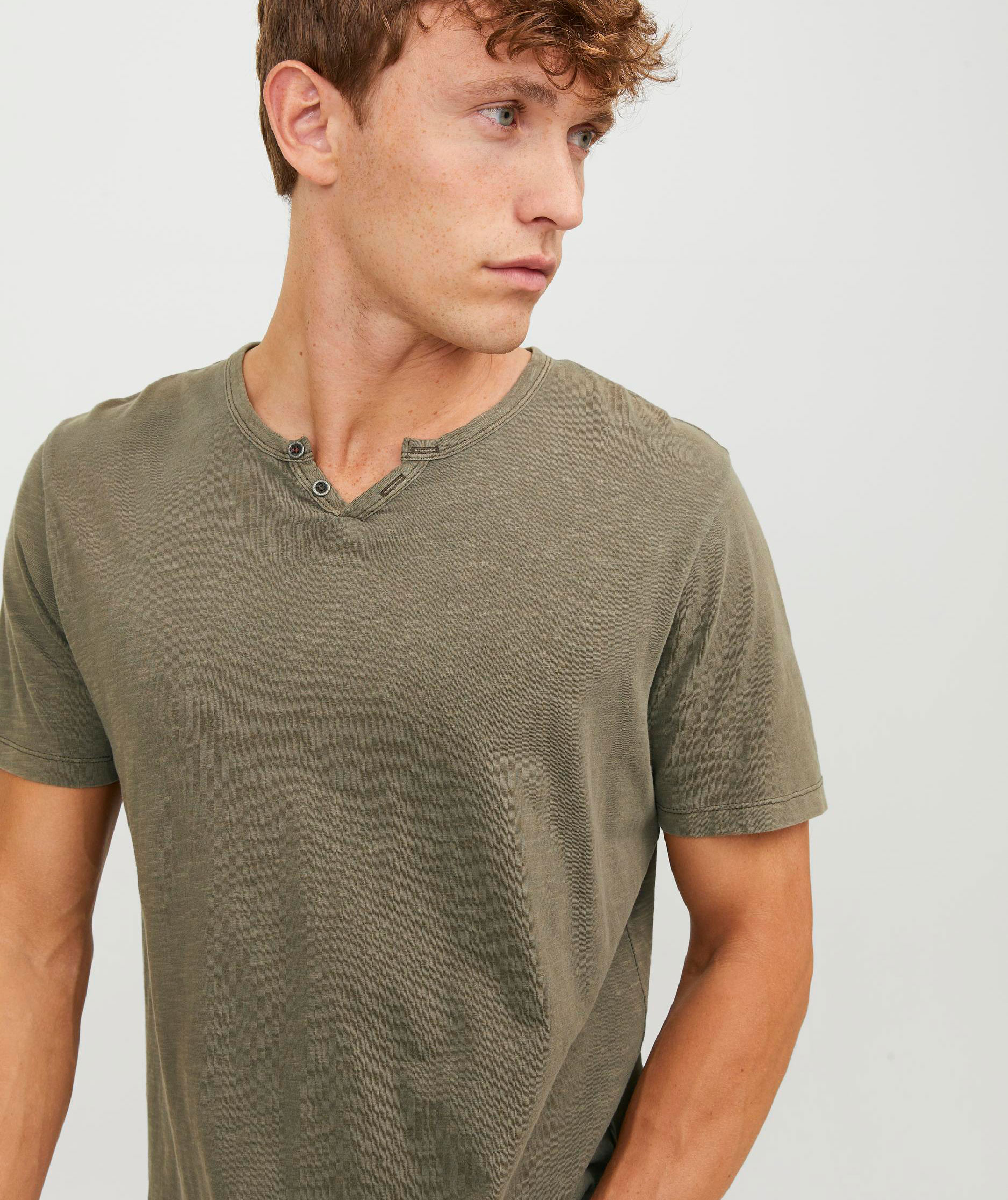 Jack & Jones JJESPLIT T-shirt, Dusky Green, large image number 4
