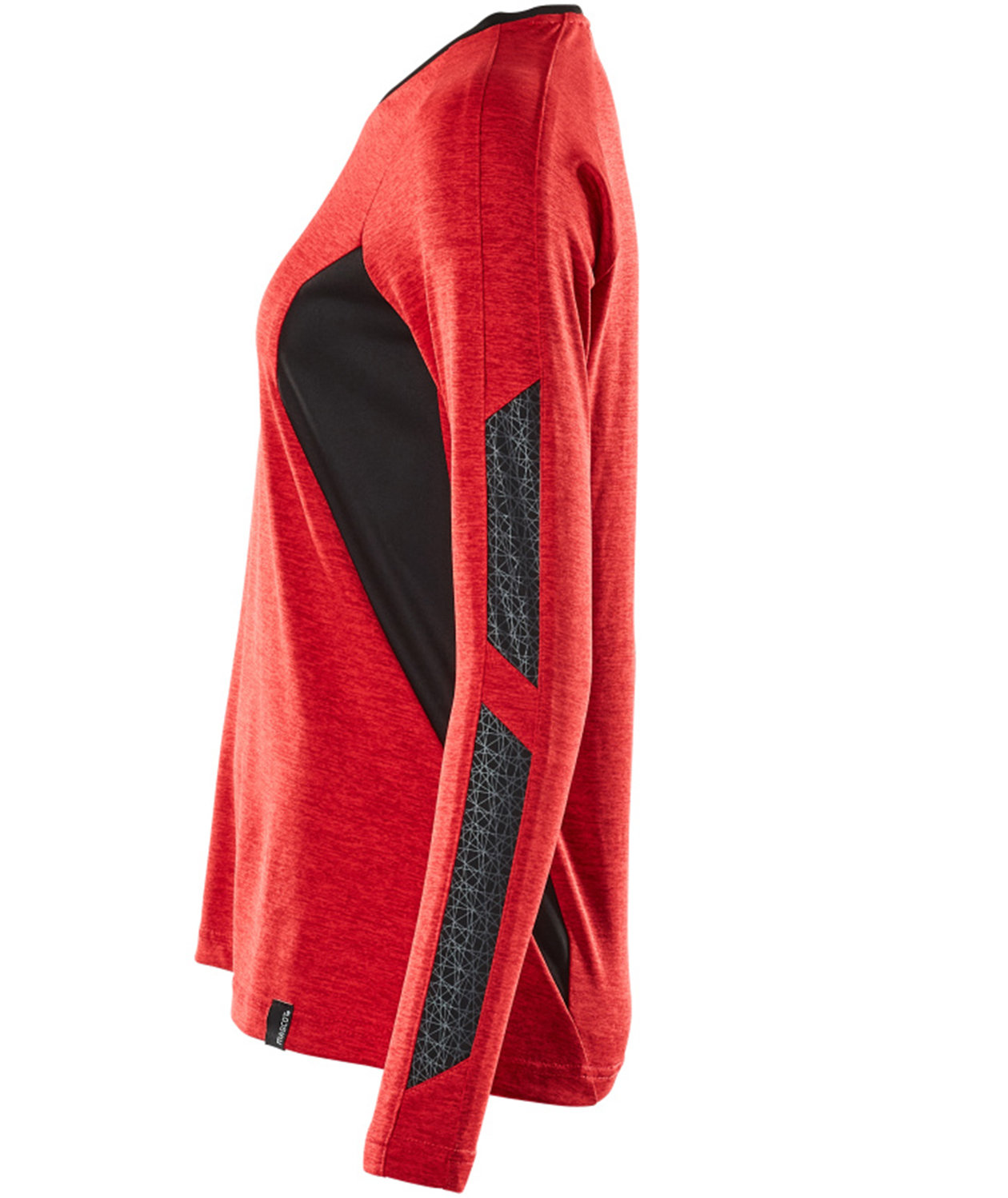 Mascot Accelerate Coolmax l&aring;ng&auml;rmad T-shirt dam, Signal r&ouml;d/svart, large image number 3