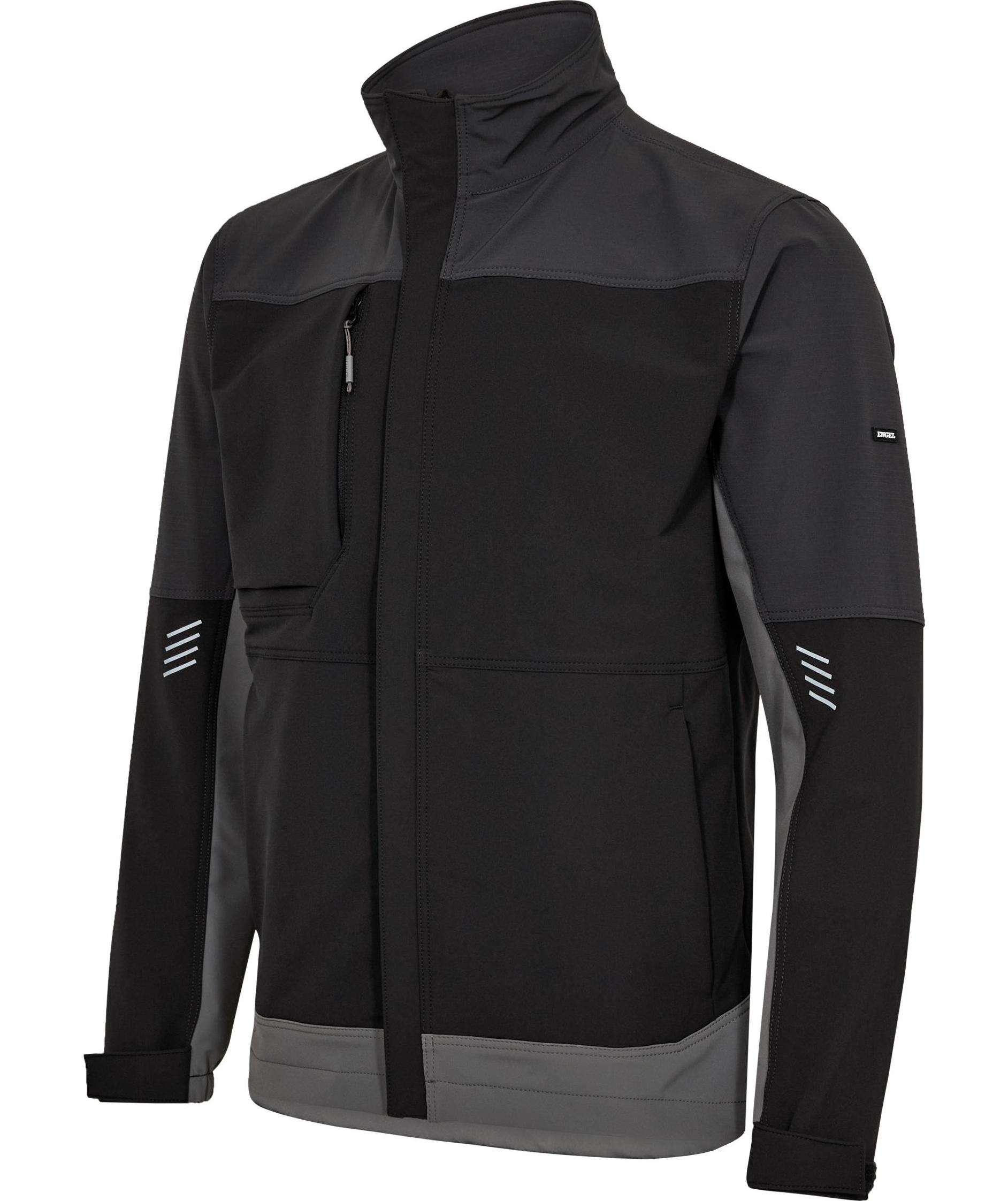 Engel Entire work jacket full stretch, Black/Anthracite Grey, large image number 5
