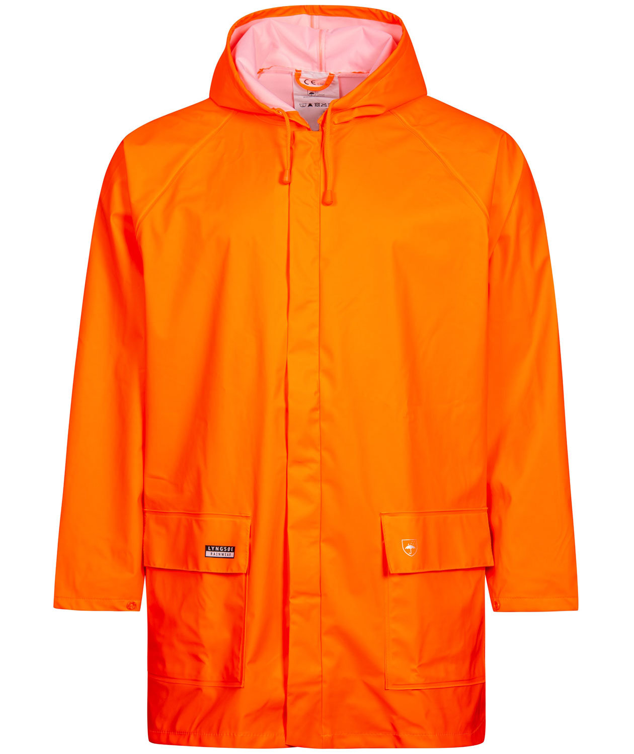 Lyngs&oslash;e PU regnjakke, Hi-vis Orange, Hi-vis Orange, swatch