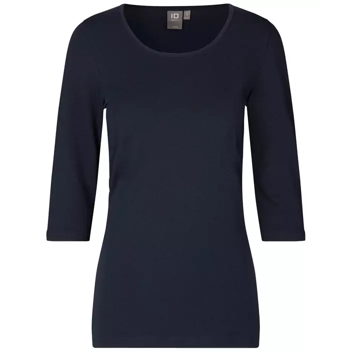 ID 3/4 sleeved women's stretch T-shirt, Navy, large image number 0
