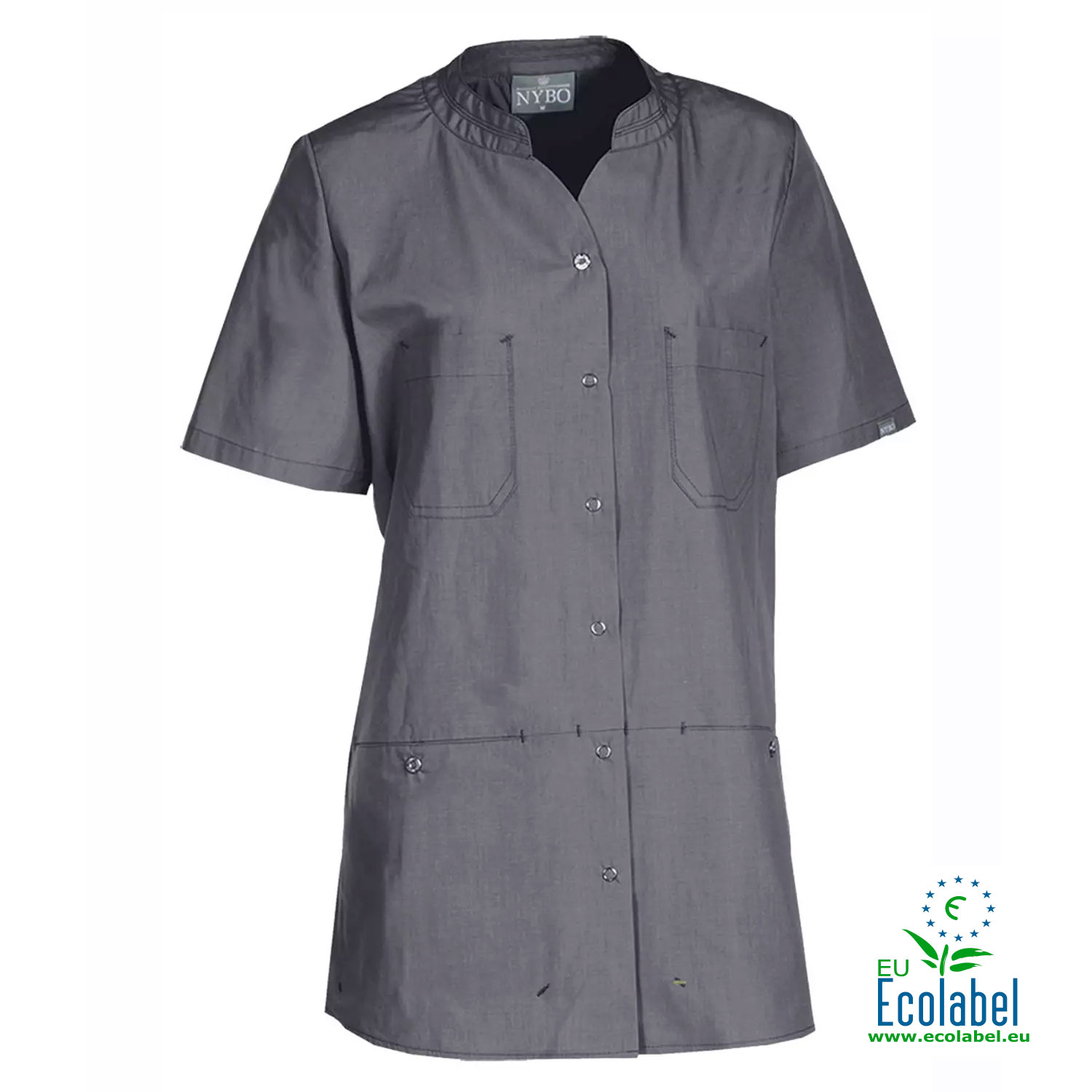 Nybo Workwear Nature dame tunika, M&oslash;rkegr&aring;, M&oslash;rkegr&aring;, swatch