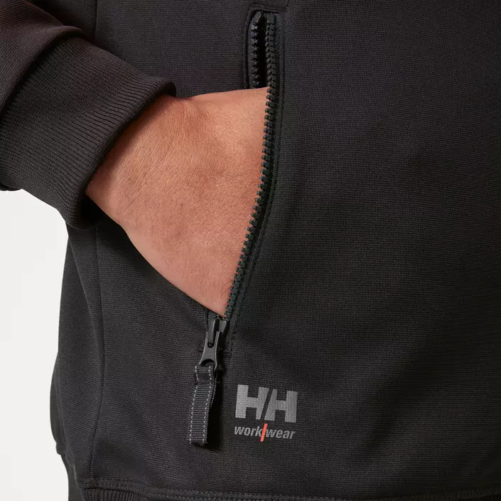 Helly Hansen Addvis hoodie with zipper, Hi-Vis Red/Ebony, large image number 5