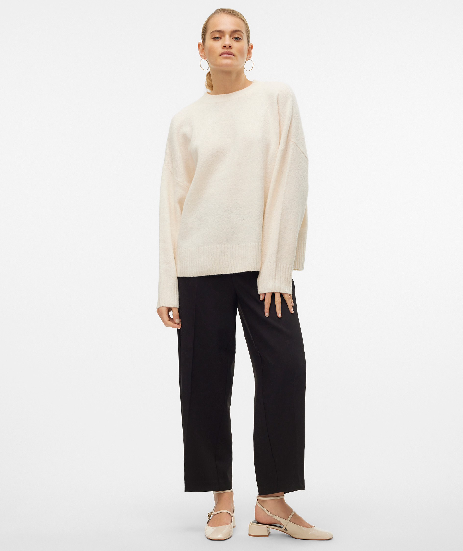 Vero Moda VMBOOM women's knitted pullover, Birch Melange, large image number 5