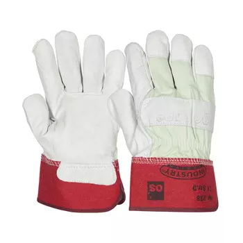 OS Dollar gloves made of oxhide, White/Red