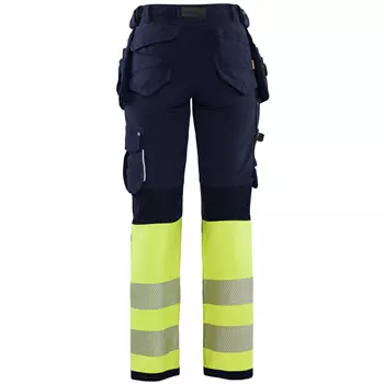 Blåkläder women´s craftsman trousers full stretch, Marine/Hi-Vis yellow