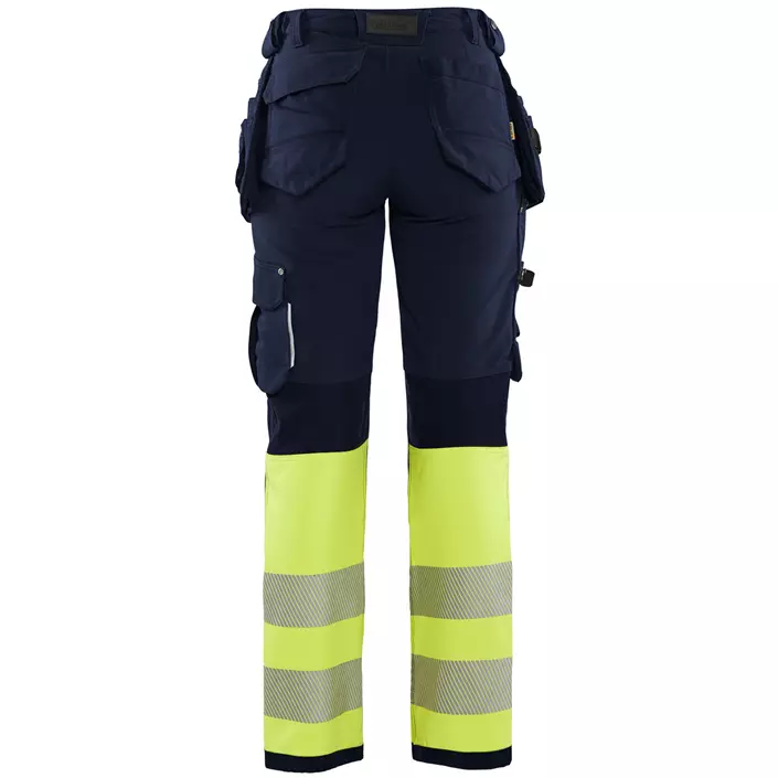 Blåkläder women´s craftsman trousers full stretch, Marine/Hi-Vis yellow, large image number 1