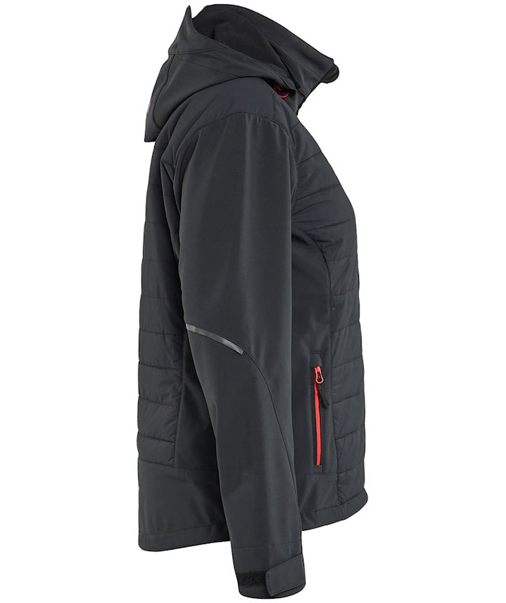 Bl&aring;kl&auml;der women's hybrid jacket, Black/Red, Black/Red, large image number 2