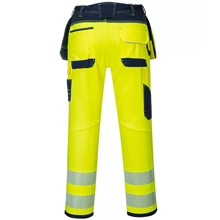 Portwest Vision craftsmen's trousers T501, Hi-Vis Yellow/Dark Marine, large image number 1
