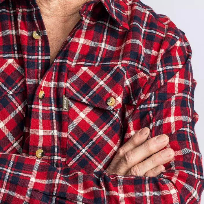 Pinewood Härjedalen regular fit flannel skovmandsskjorte, Rød/Navy, large image number 5