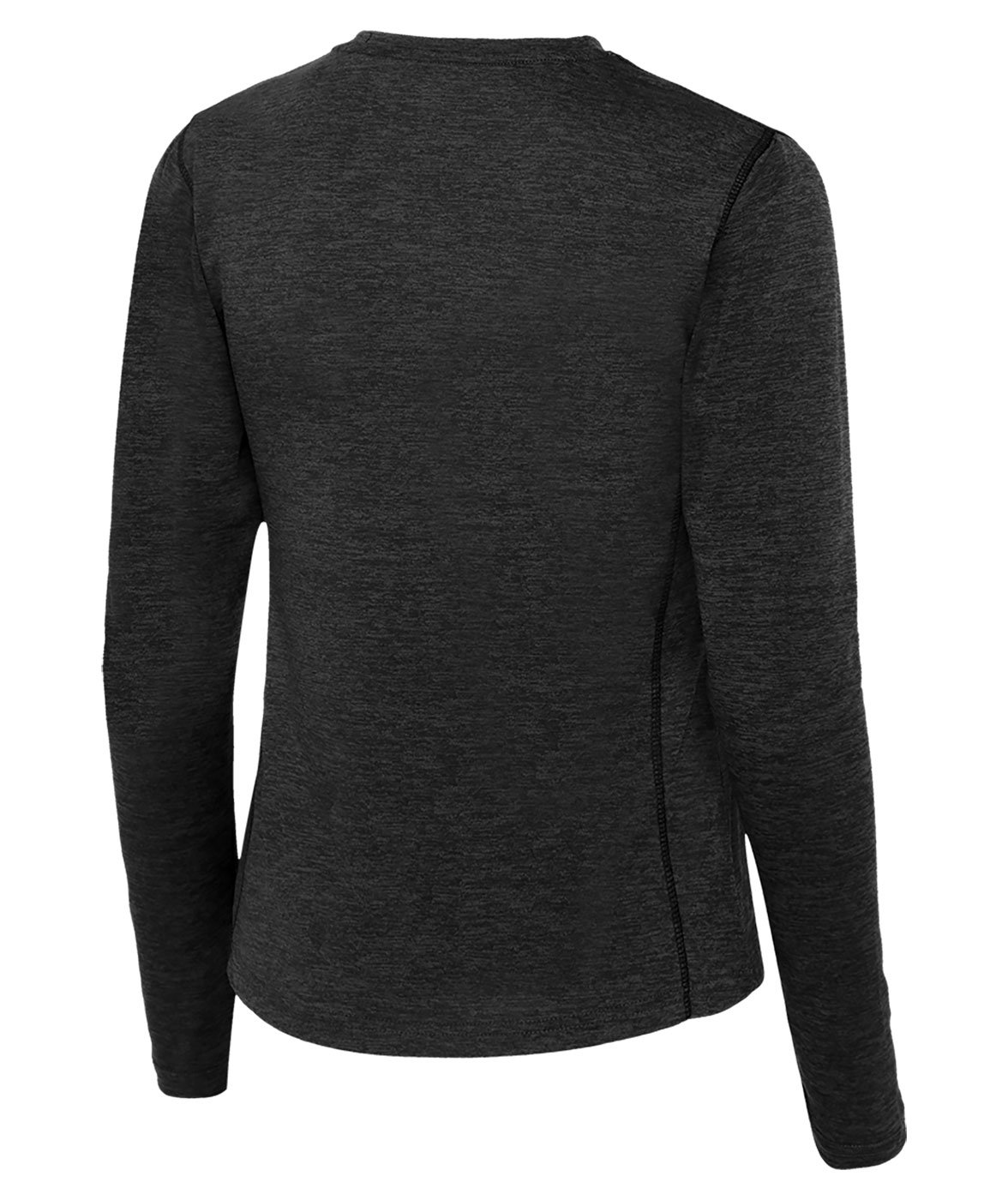 Pitch Stone Lang&auml;rmliges Damen T-Shirt, Black melange