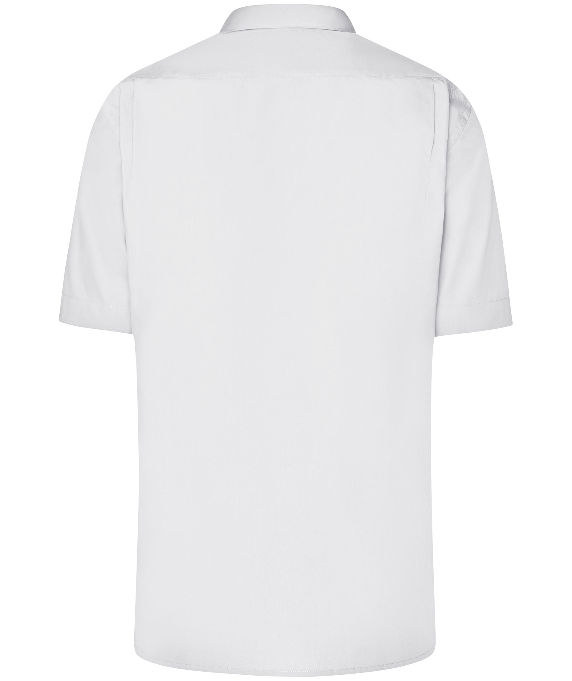 James & Nicholson classic fit short-sleeved shirt, White