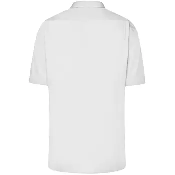 James & Nicholson modern fit short-sleeved shirt, White