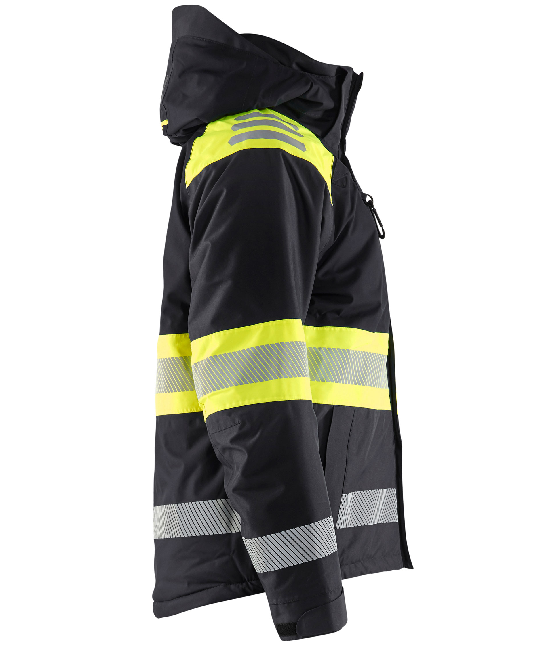 Bl&aring;kl&auml;der vinterjakke, Sort/Hi-Vis Gul, large image number 3
