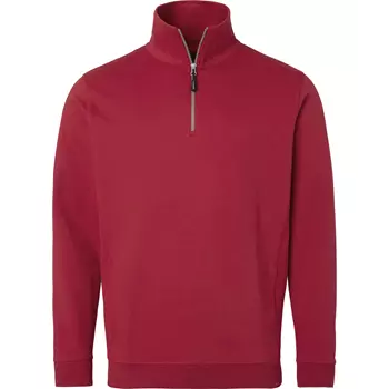 Top Swede sweatshirt med kort lynlås 0102, Rød