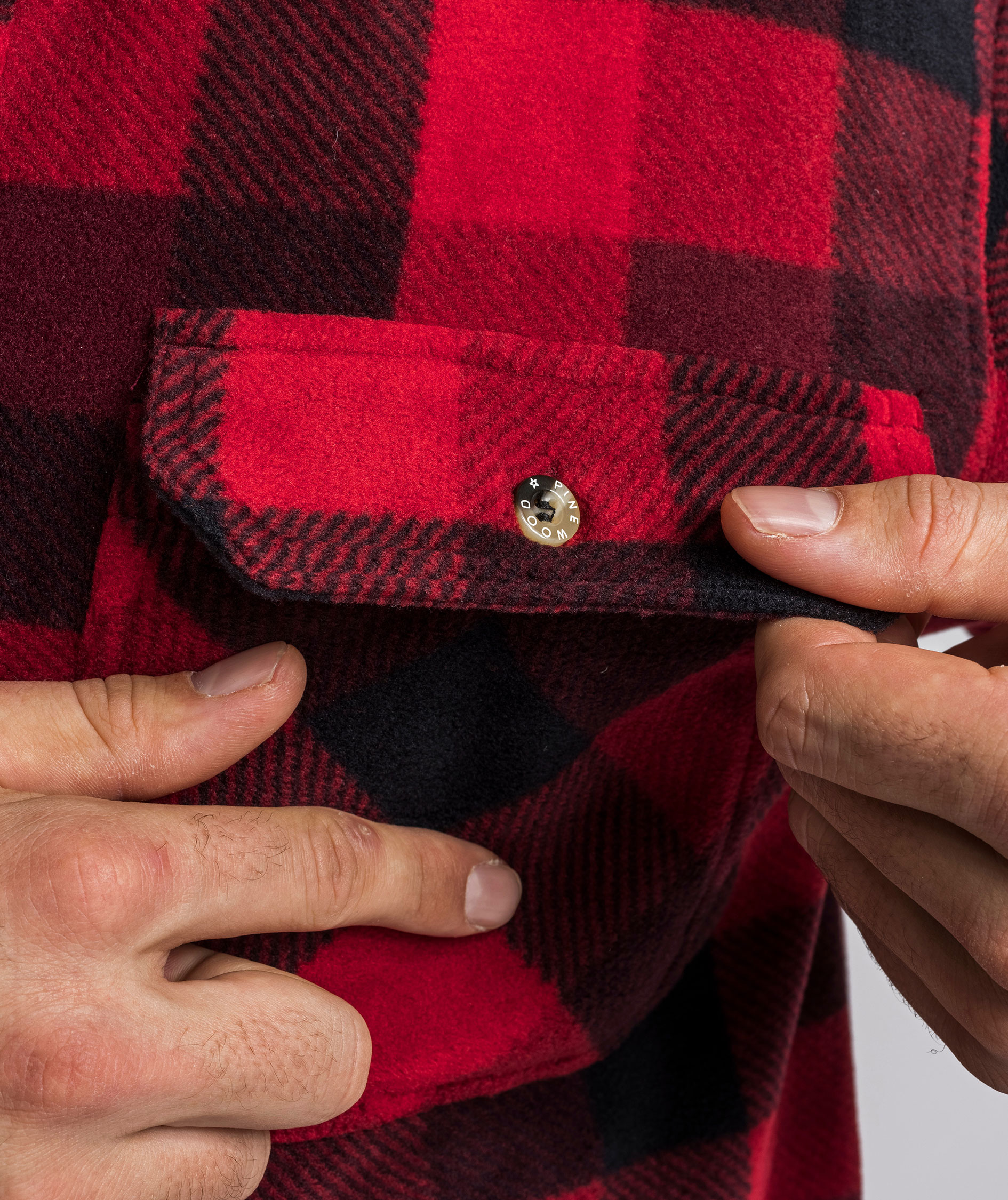 Pinewood Canada fleeceskjorte, R&oslash;d/Sort, large image number 8