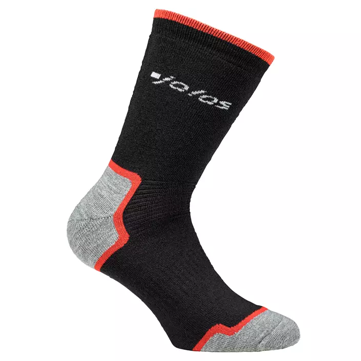 Jalas ekstra varme sokker med merinould, Sort/Rød, large image number 0
