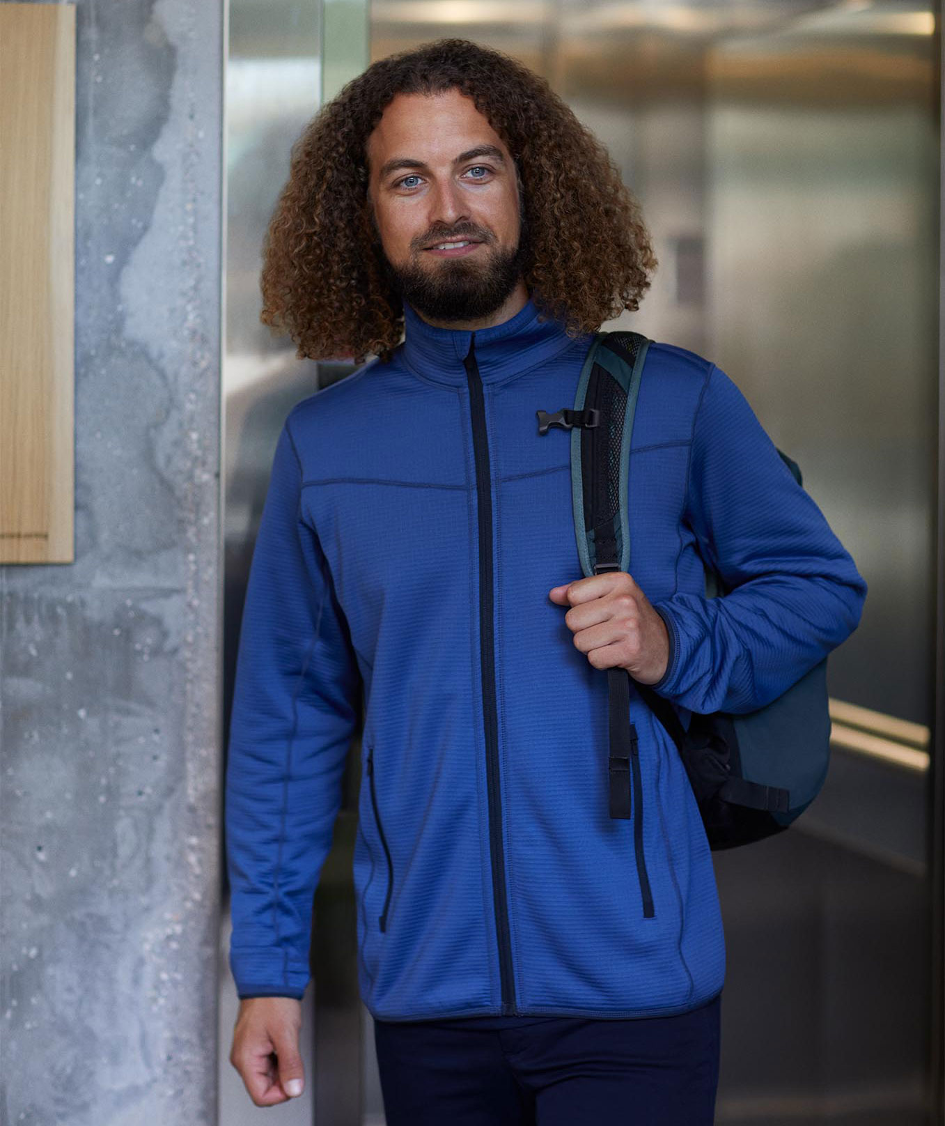 ID Stretch Komfort fleece sweater, Storm Blue, large image number 1