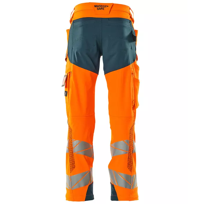 Mascot Accelerate Safe work trousers full stretch, Hi-Vis Orange/Dark Petroleum, large image number 1