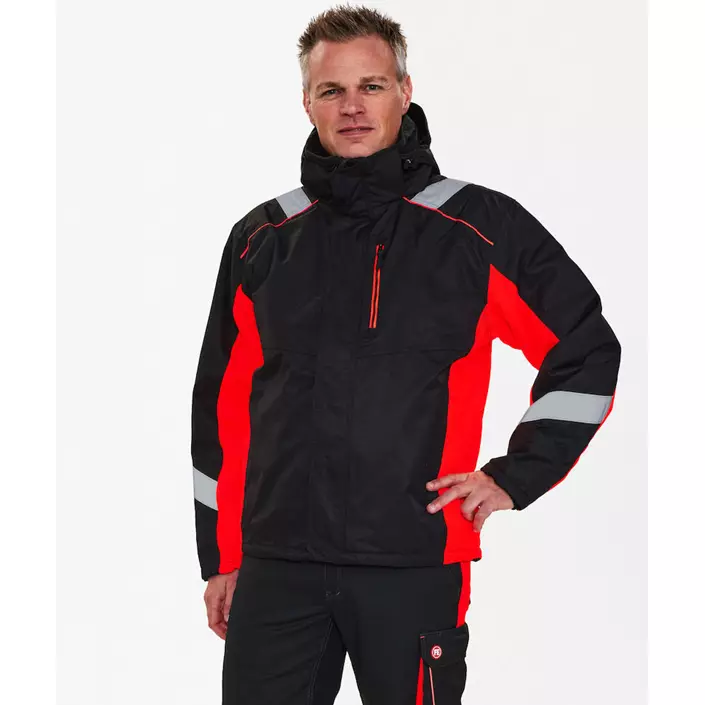 Engel Cargo Winterjacke, Schwarz/Rot - Main Image