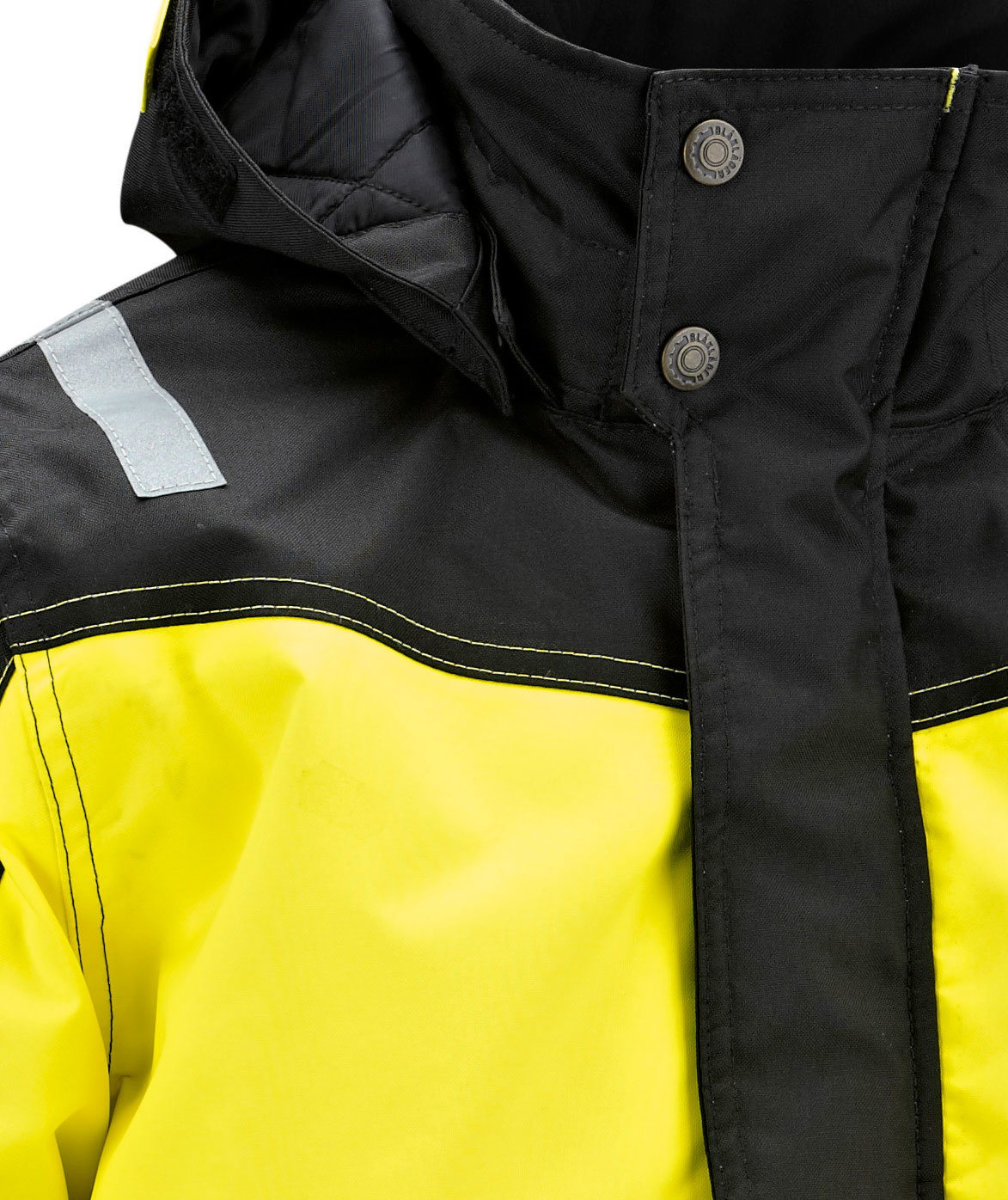 Bl&aring;kl&auml;der vinterjacka till barn, Svart/Gul, large image number 2