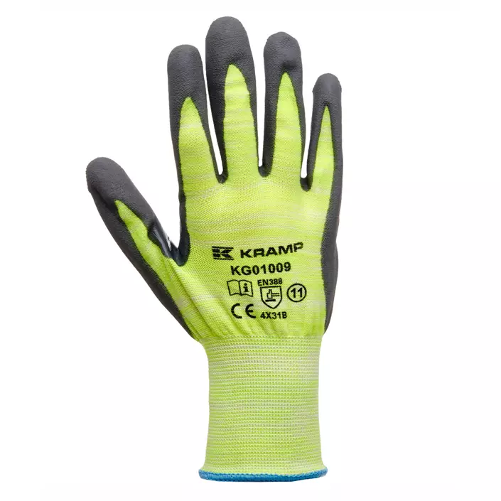 Kramp cut protection gloves Cut B, Yellow, large image number 0
