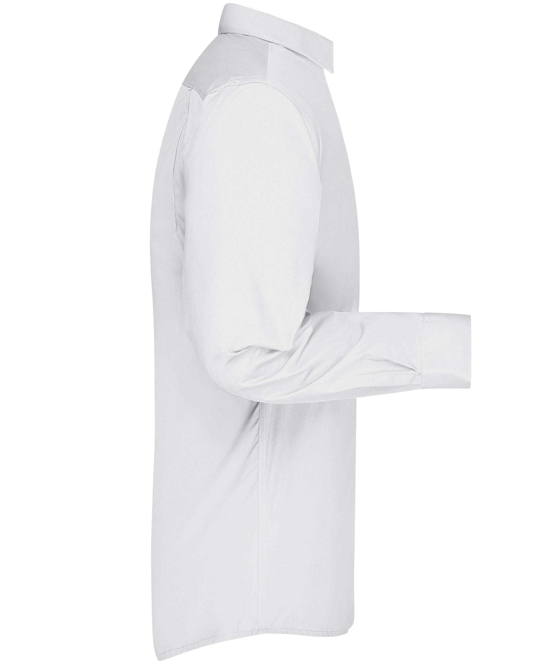 James & Nicholson modern fit  shirt, White, large image number 2